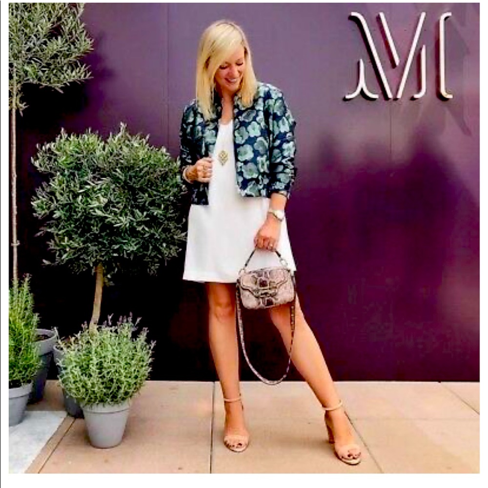 Banana republic floral jacquard bomber